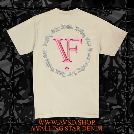 A VALLING STAR DENIM OVERSIZED “MEMBERS” CREAM TEE